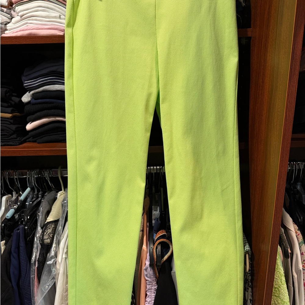 Bright Lime Green Pull On Pants